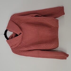 Rose Cowlneck Chunky Knit Sweater